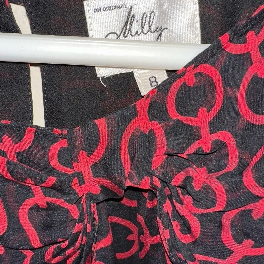 EUC Milly Red and Black Sleeveless Top